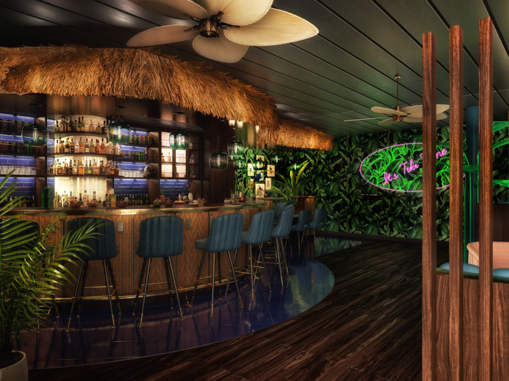 Parc Office Designs Tiki Bar for Royal  Caribbean  Cruise 